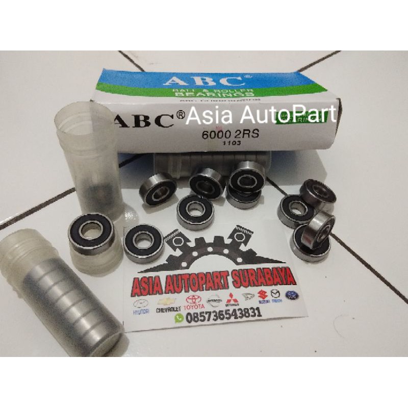 Jual Ball Bearing 6000 2RS ABC Ukuran 10 X 26 X 8 Mm | Shopee Indonesia