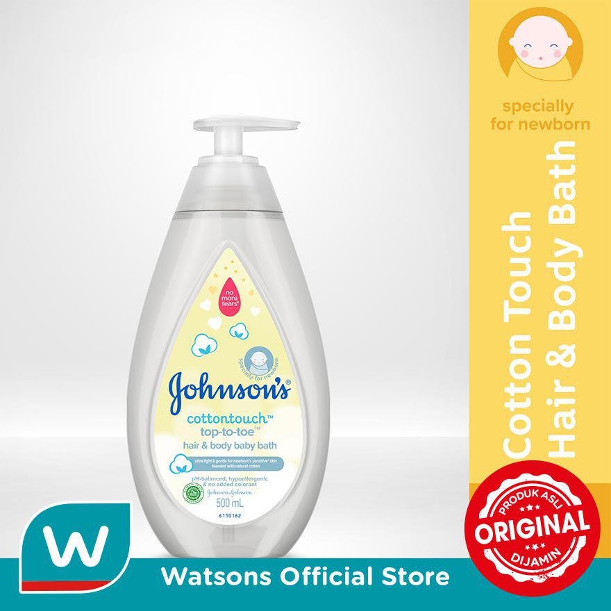 Jual Johnson's Cotton Touch Top To Toe Hair and Body Baby Bath 500ml