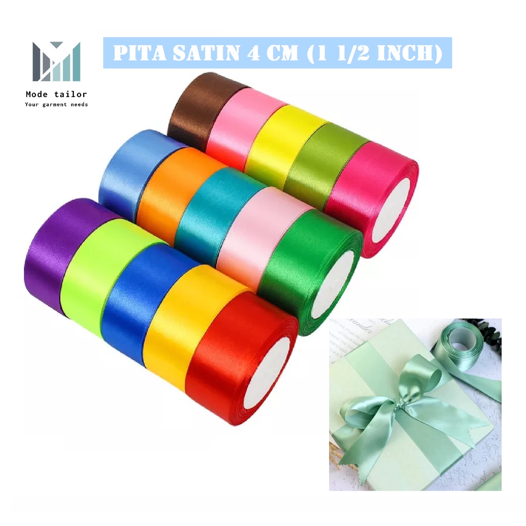 Jual Pita Satin 1 12 Inch 38cm Pita Kado Pita Kain Shopee Indonesia 0648