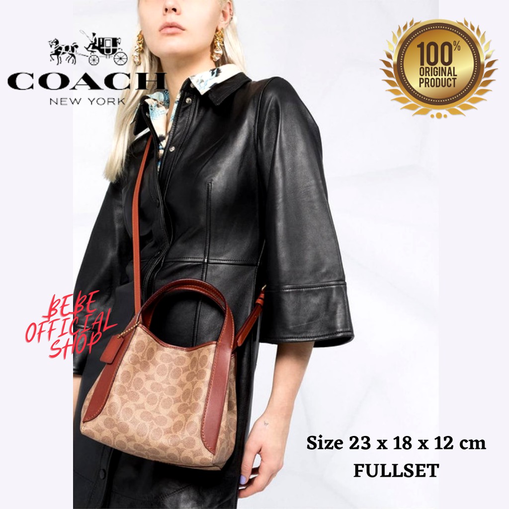 COACH Hadley Hobo 21 Tan/Rust/Brass One Size 