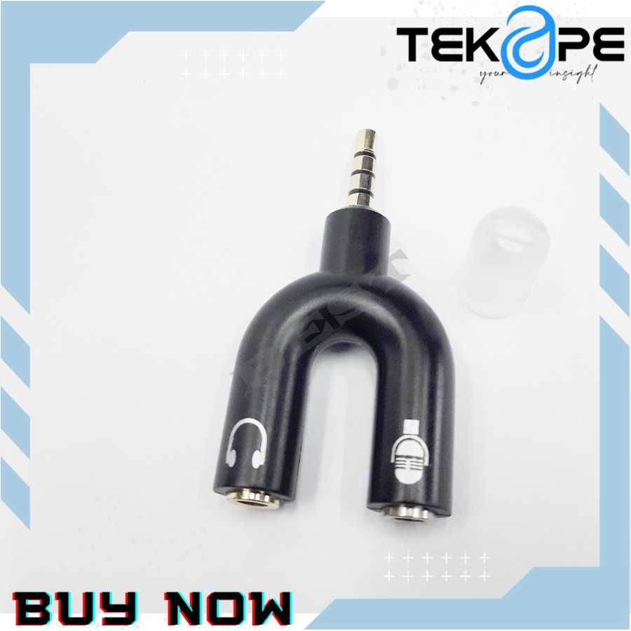 Jual Splitter Audio 3.5mm Male To Dual Female Jack 3.5mm For Mic ...