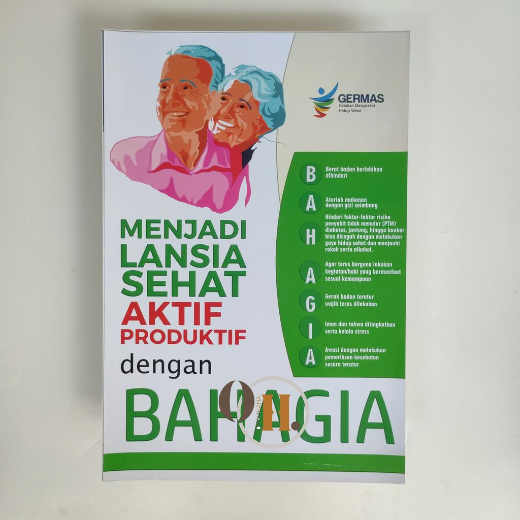 Jual Poster Lansia germas - Poster Bahagia Hidup Sehat untuk Usia