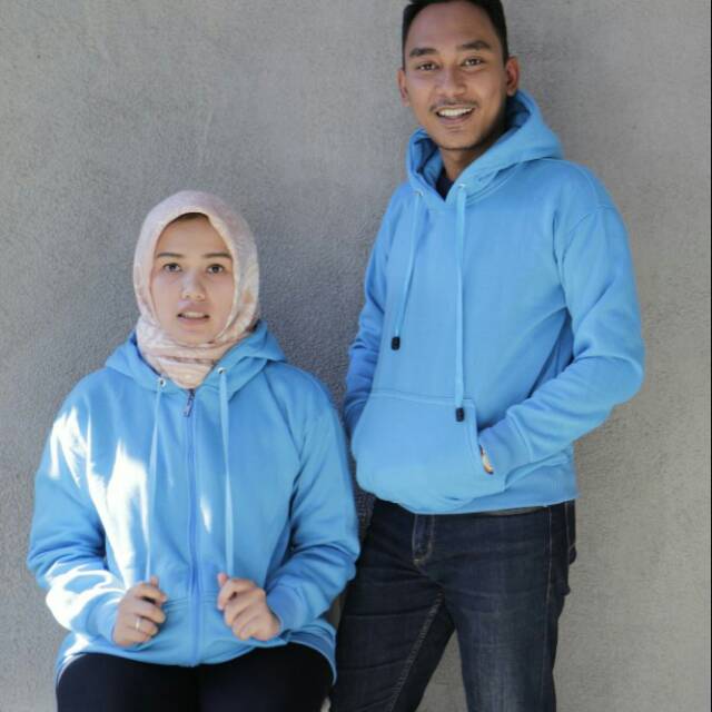 Jaket hoodie couple polos best sale