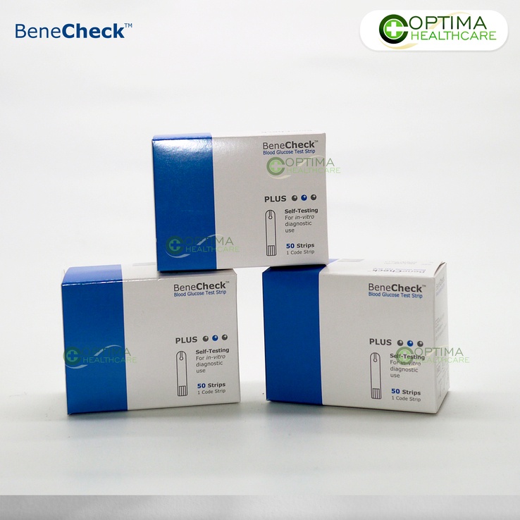 Jual Alat Cek Darah Benecheck Plus Test Strip Gula Darah (Glukosa) Isi ...