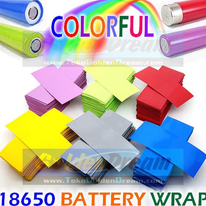 Jual Color Battery Wrap 18650 Plastik Baterai Jaket Plastic Skin PVC ...