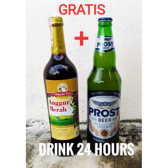 Jual Anggur Merah Gold Orang Tua 620ml + GRATIS PROST 620ml | Shopee ...