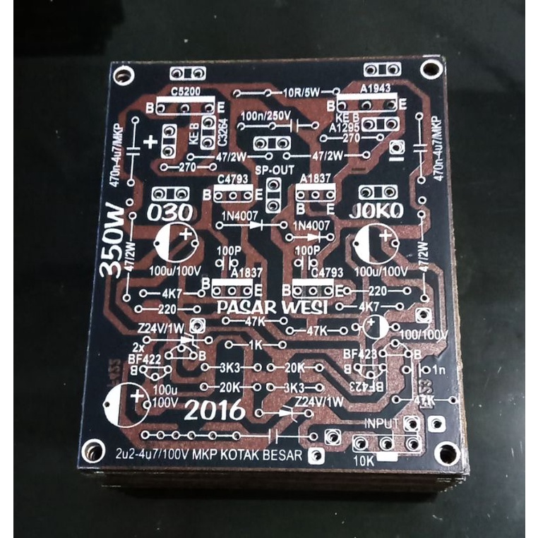 Jual PCB Power Amplifier 2 Tingkat Simetris Mono Tipe 030 | Shopee ...