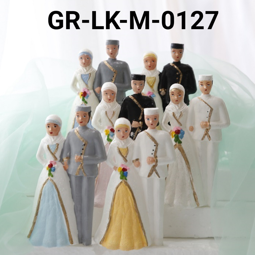 Jual Gr Lk M Cake Topper Mainan Lokal Pengantin Hijab Yamama Baking Shopee Indonesia