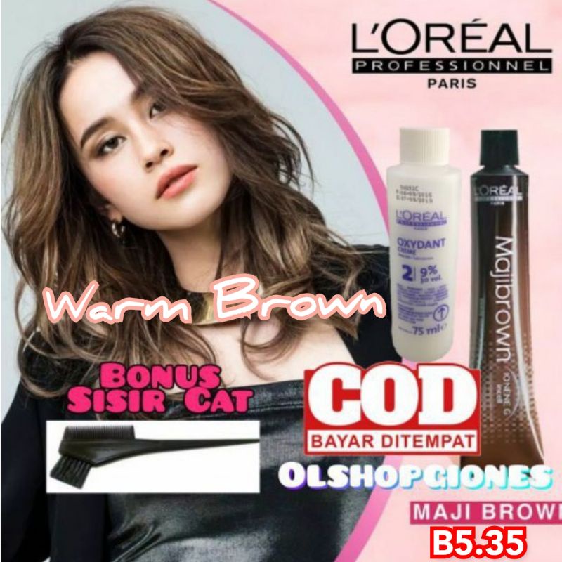 Jual Loreal Majibrown series Cat rambut L'oreal + oxydant developer ...