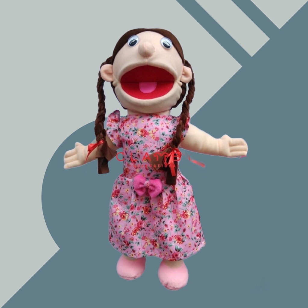 Jual Boneka Tangan Muppet Karakter Adik Baju Bunga | Shopee Indonesia