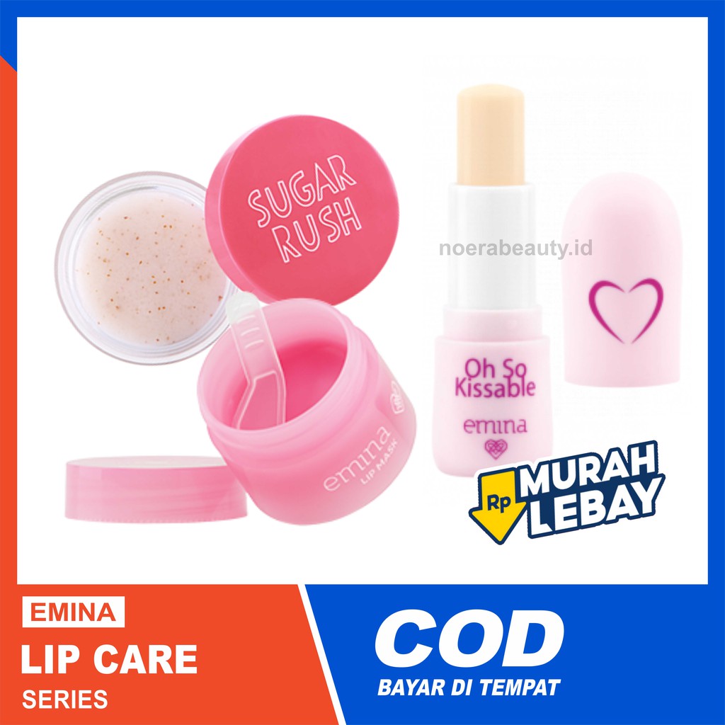 Jual Emina Oh So Kissable Lip Mask Sugar Rush Lip Scrub Tinted Balm