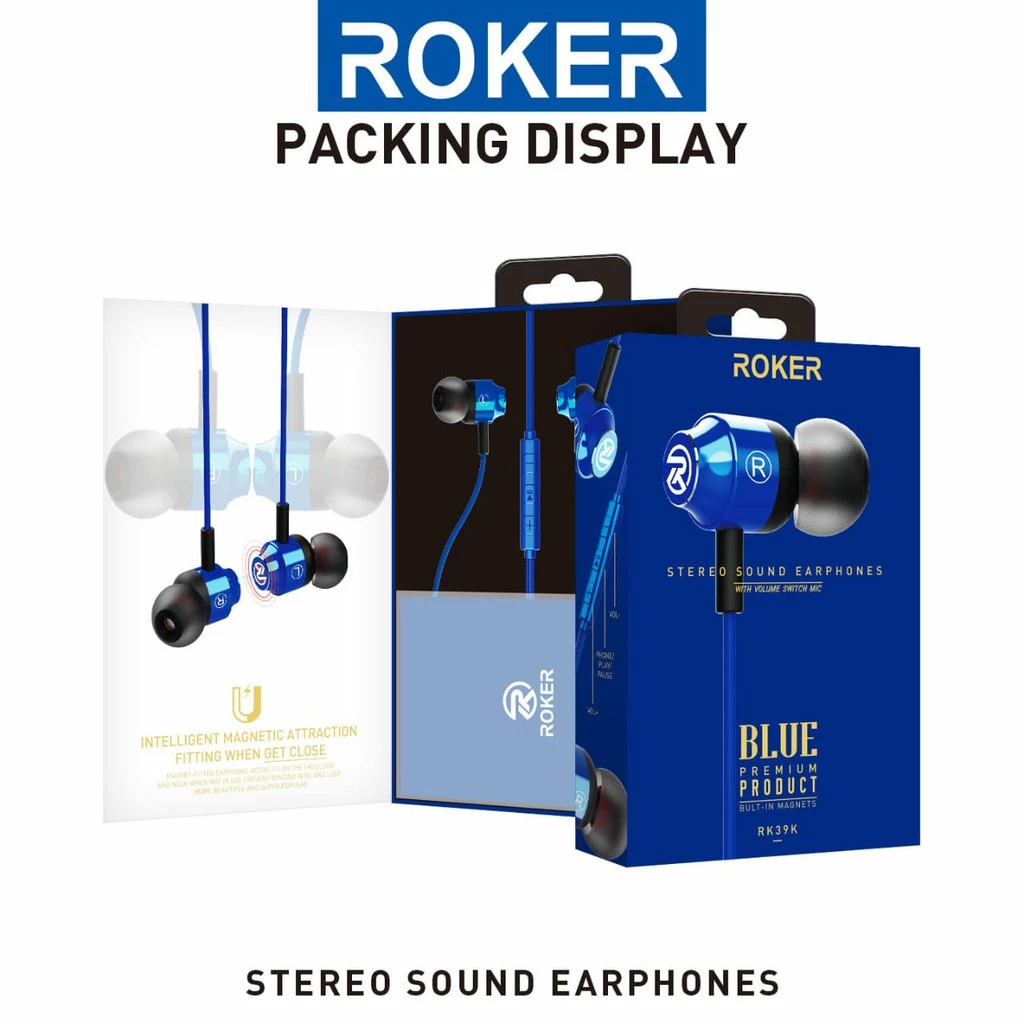 Handsfree / Earphone Roker Blue RK39K