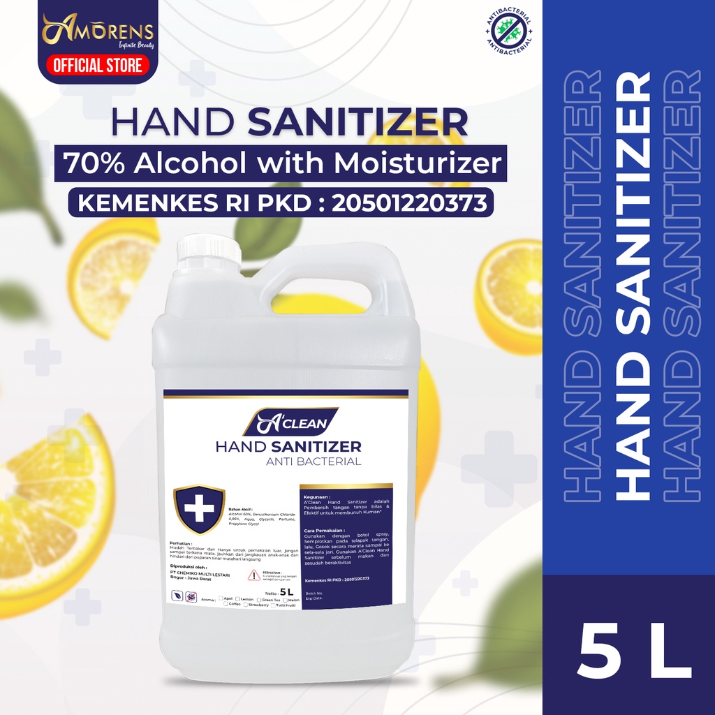 Jual Hand Sanitizer Cair Liter Non Gel Refill Spray Sanitizer Kemenkes Shopee Indonesia