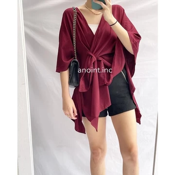 Lite Wrap Blouse Premium Soft Crepe Oversized