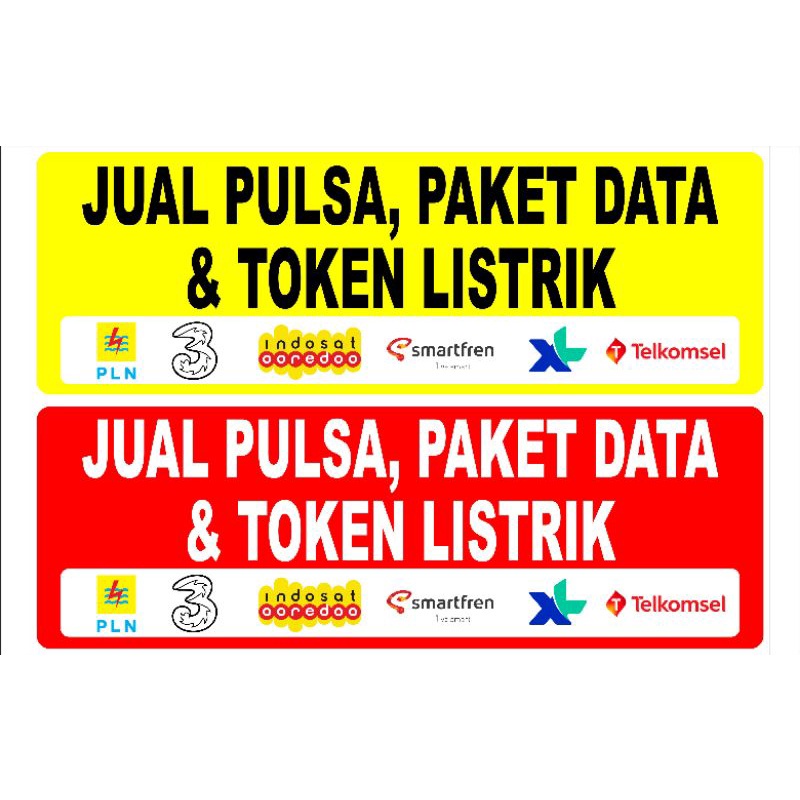 Jual STIKER JUAL PULSA 2 (30cm x 10cm | Shopee Indonesia