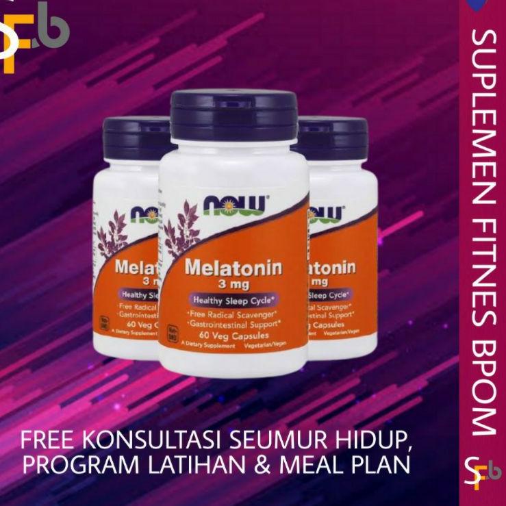 Jual BTJR NOW FOOD FOODS MELATONIN MELANTONINE 3 MG 3MG 60 KAPSUL ...