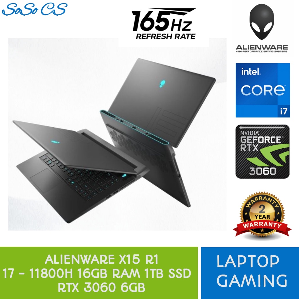 Jual ALIENWARE X15 R1 I7-11800H 16GB RAM 1TB SSD RTX 3060 6GB | Shopee ...