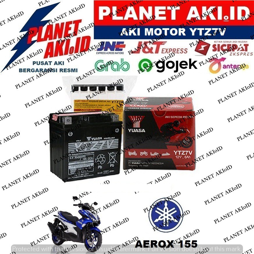 Jual Aki Motor Yamaha Aerox 155 YTZ7 YTZ 7V YTZ7V YUASA Accu Kering MF