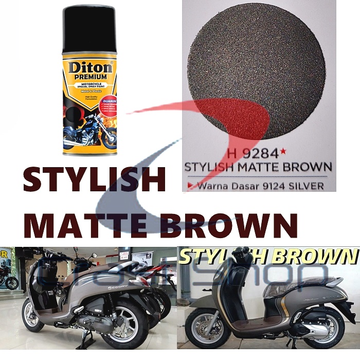 Jual Cat Pilox Diton Premium Honda Stylish Matte Brown 9284 Warna
