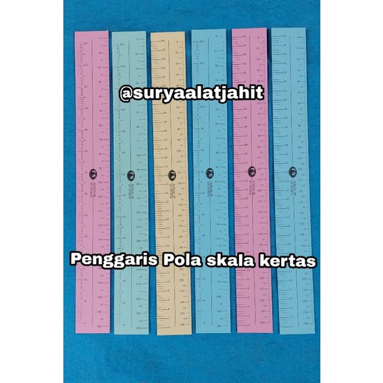 Jual Penggaris Pola Skala Kertas 1pak6pcs Rp80006pcs Shopee Indonesia 