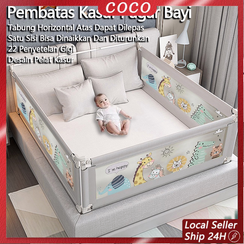 Jual Baby Bedrail Bed Guard Rail Pagar Bayi Anak Pengaman Kasur Bayi ...