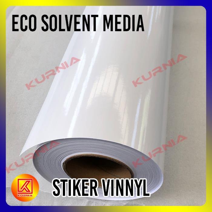 Jual Stiker vinyl Ritrama / Vinnyl Eco Solvent / putih polos L = 126 cm ...