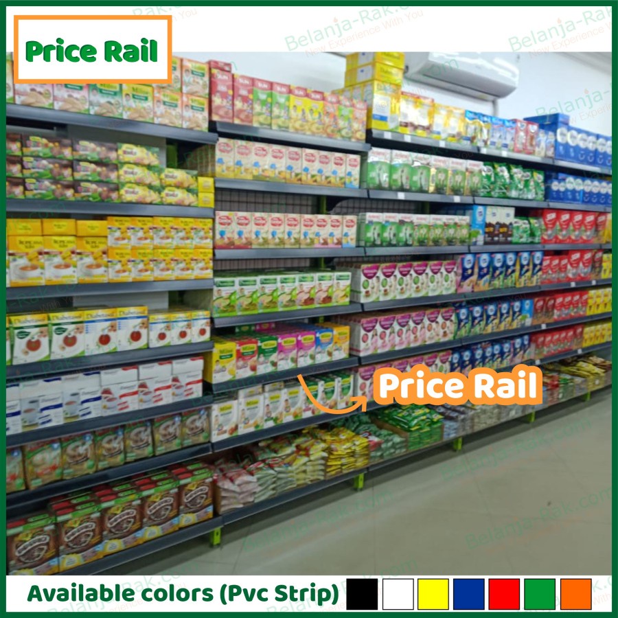 Jual Price Rail Rak Supermarket Panjang 900mm | Shopee Indonesia