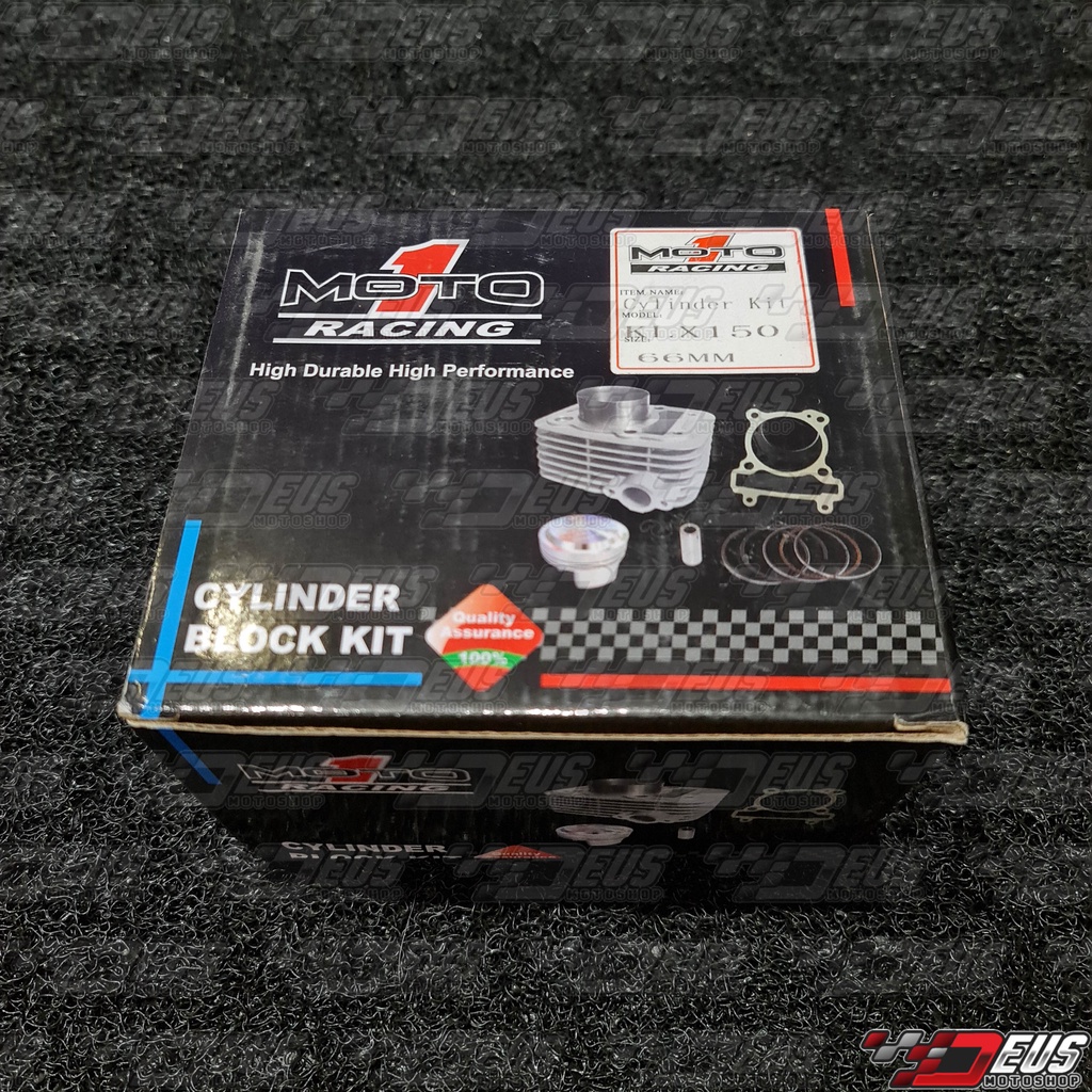 Jual Block + Piston Set KLX 150 Moto1 Ukuran 66mm / Blok Seher 66 mm