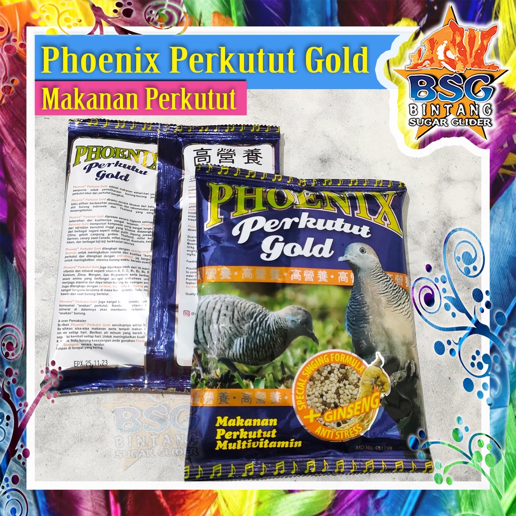 Jual Makanan Burung Perkutut Phoenix Gold Multivitamin Ginseng Pakan