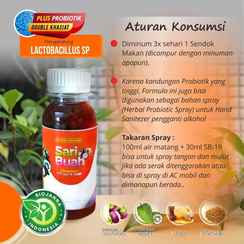 Jual Sari Buah Probiotik C 19 By Biojanna Nutrisi Saribuah Manggis