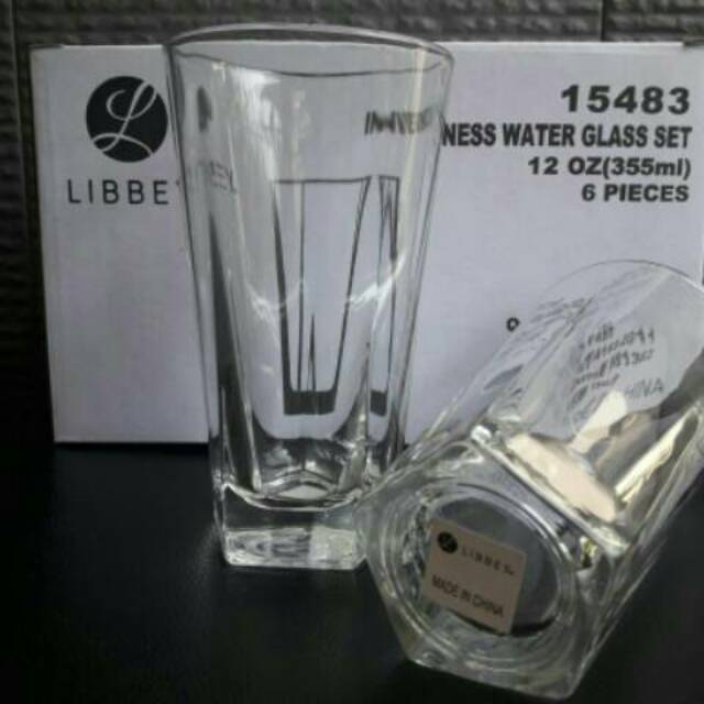 Jual [ Gelas Kaca ] Libbey Inverness Water Glass 355 ML Set Of 6 ...