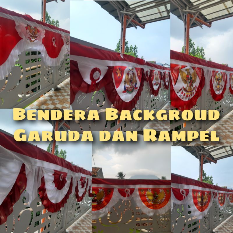 Jual BENDERA BACKGROUND MERAH PUTIH 10 RUMBAI | Shopee Indonesia