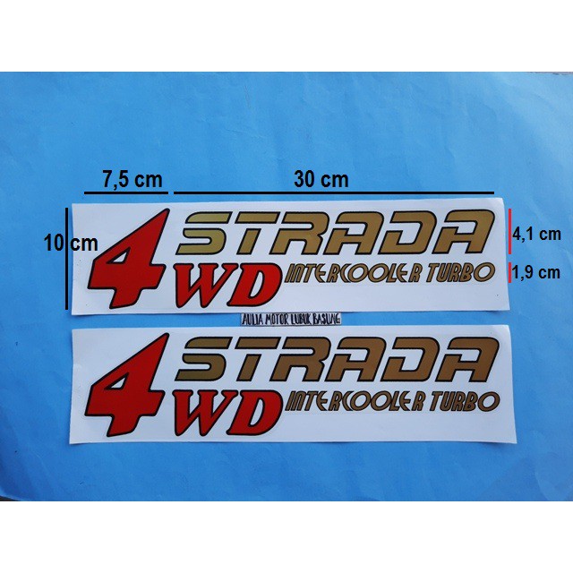 Jual sticker stiker list strip body bak mobil mitsubishi strada triton ...