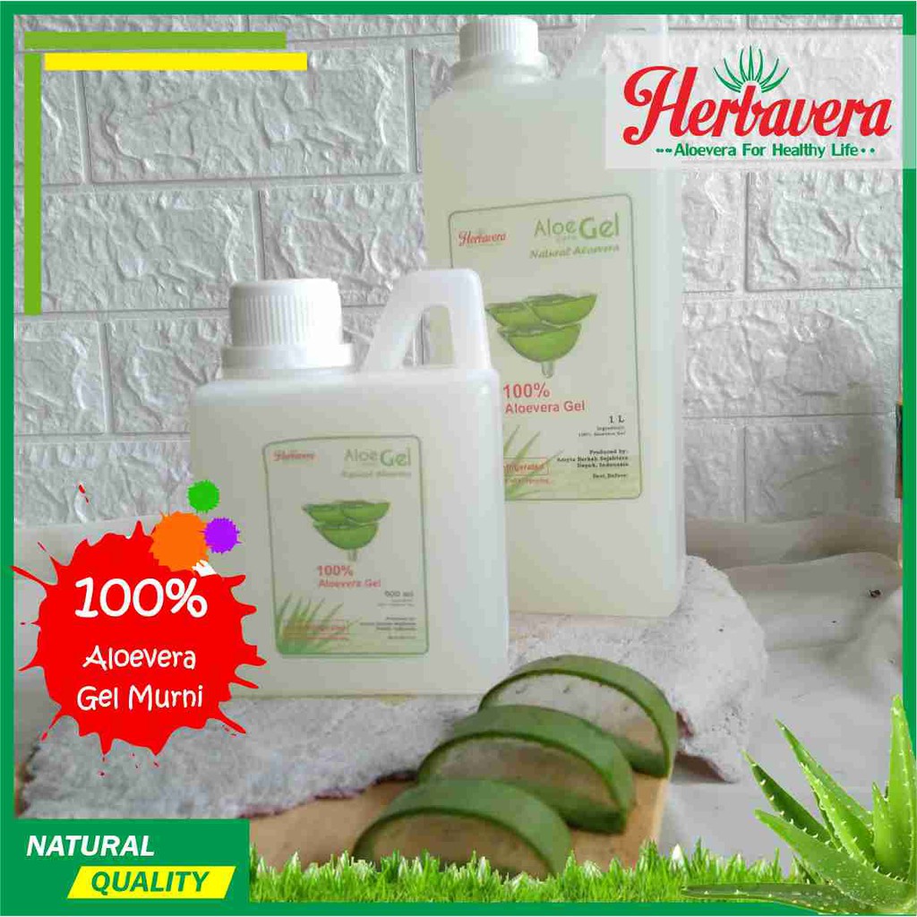 Jual Aloevera Gel Lidah Buaya Herbavera 500 Ml Shopee Indonesia