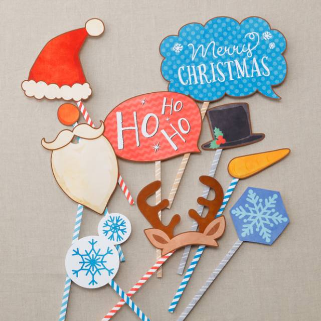 Jual Photo Prop Set (Christmas/Santa Claus/Reindeer) Papercraft ...