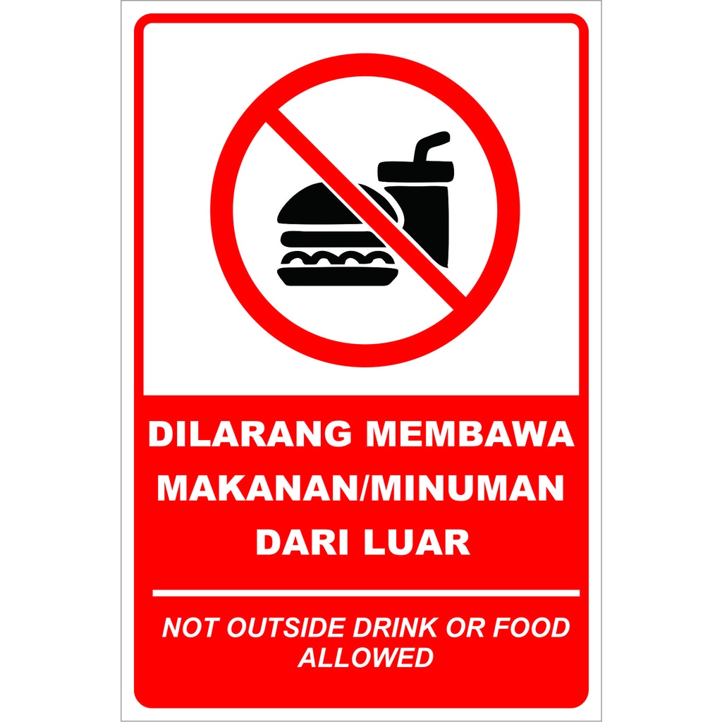 Jual STIKER DILARANG MEMBAWA MAKANAN | Shopee Indonesia