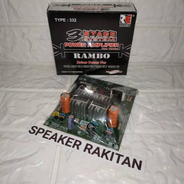 Jual Kit Driver Power Amplifier Mono 3 Stage 400W-1200W RAMBO 332 ...