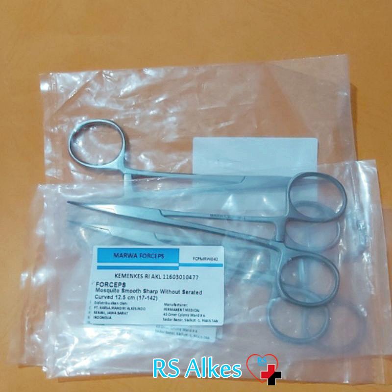 Jual Klem Tajam Bengkok Tanpa Gerigi Klem Sharp Dissecting Curved 12,5 ...