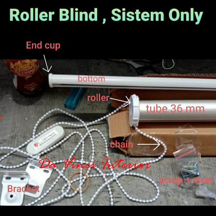 Jual solusi Rel Set Roller Blind Chain System STANDART Murah Shopee