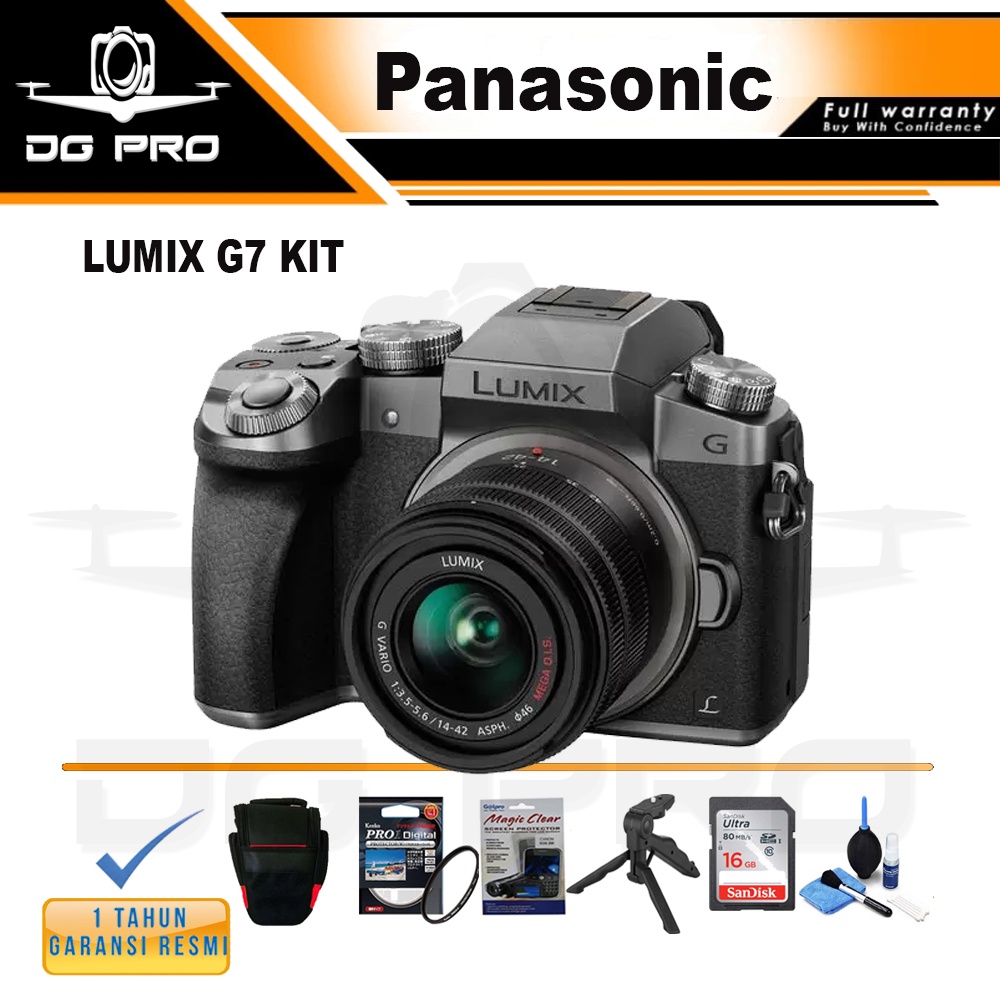 Jual Panasonic Lumix G7 Kit 1442mm Lens Mirrorless Camera(Black