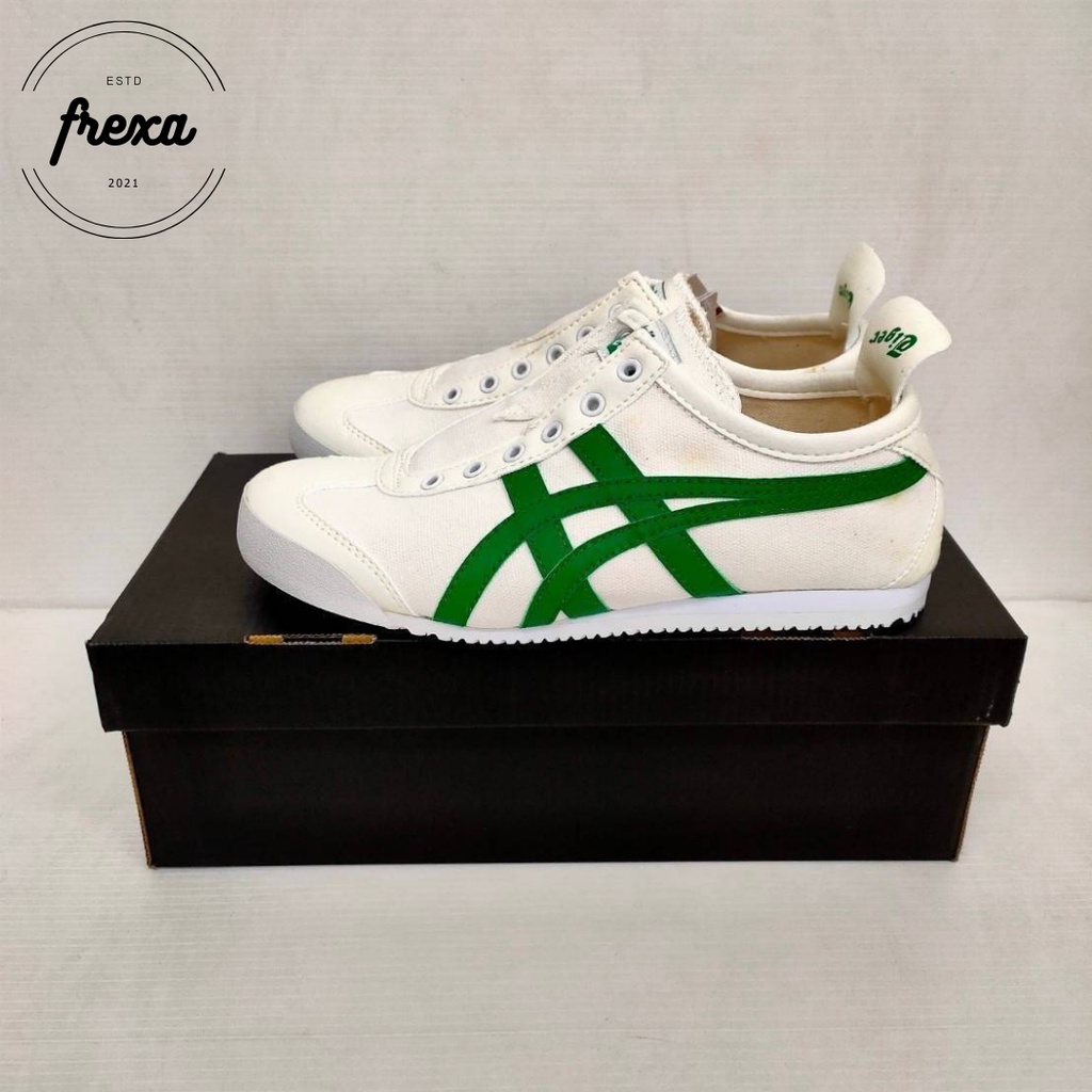 Onitsuka Tiger Mexico 66 Slip On Shoes White Atau Green