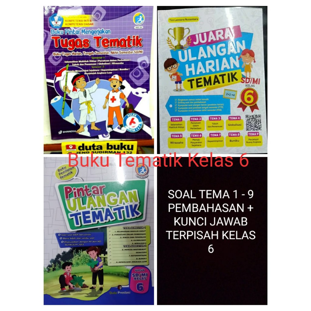 Jual Buku Ujian Sd Tematik Buku Tematik Sd Kelas 6 Tema Soal Latihan Shopee Indonesia 5229