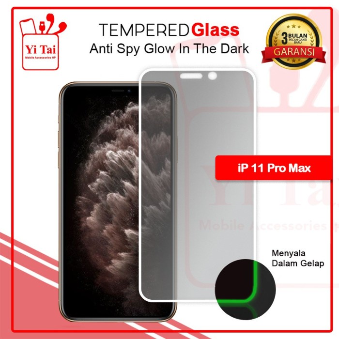 YI TAI Glow In The Dark Tempered Glass Spy For Iphone 11 11 Pro 11 Pro Max