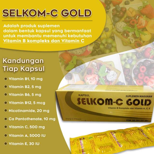 Jual Selkom-C Gold - strip (10 butir) | Shopee Indonesia