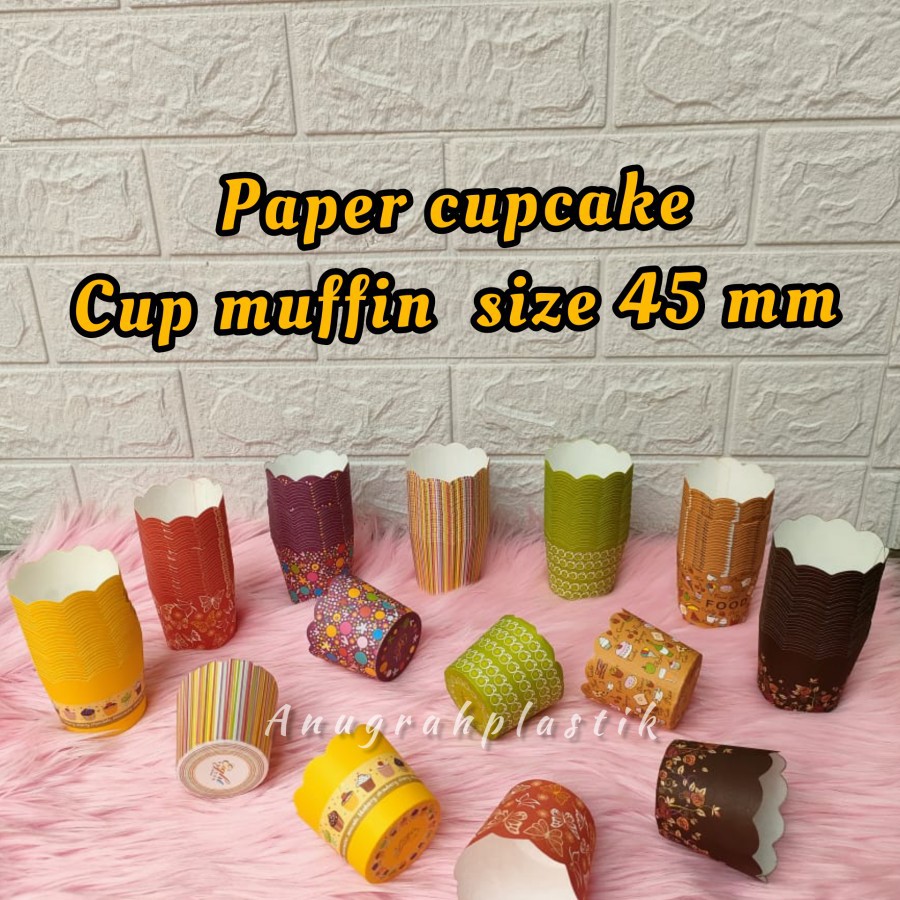 Jual Paper cupcake uk 45mm (paper cup Muffin) per Pack | Shopee Indonesia
