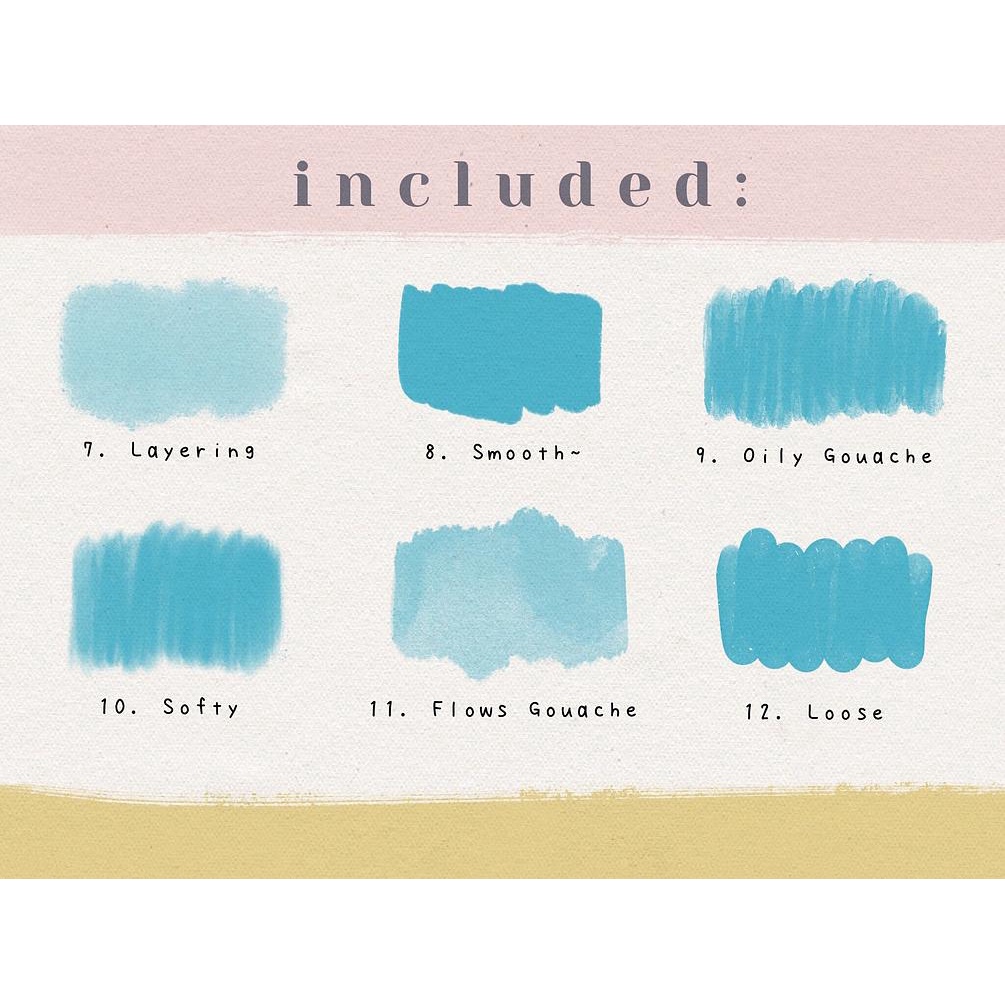Jual Procreate Brush - 16 Gouache Brushes for Procreate | Shopee Indonesia