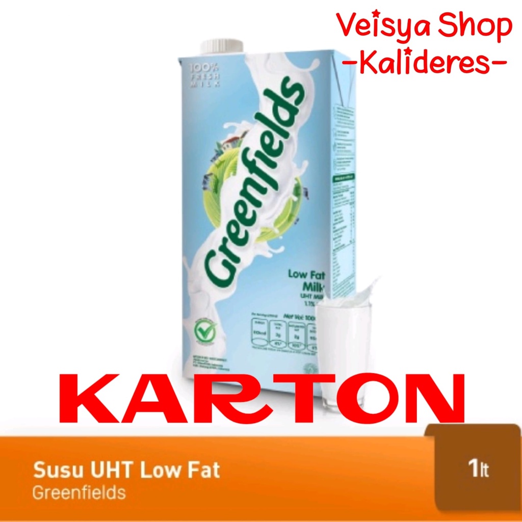 Jual Karton Greenfields Uht Low Fat 1000 Ml Susu Milk 1l Rendah Lemak