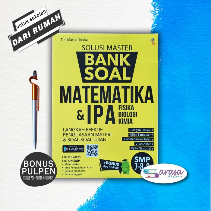 Jual BUKU PELAJARAN SMP SOLUSI MASTER BANK SOAL MATEMATIKA & IPA SMP 7 ...