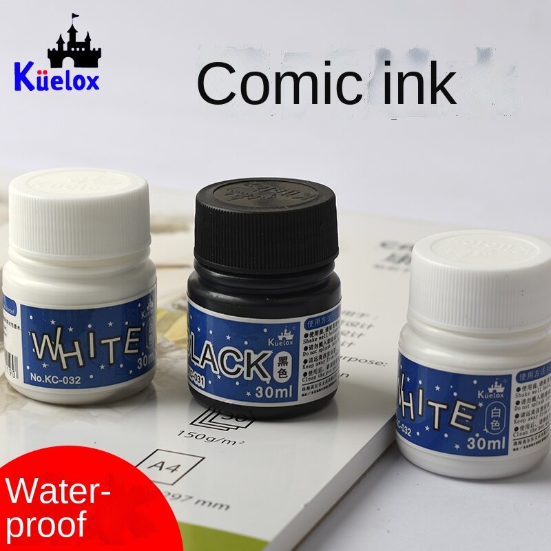 Jual comic ink black/white 30ml | Shopee Indonesia