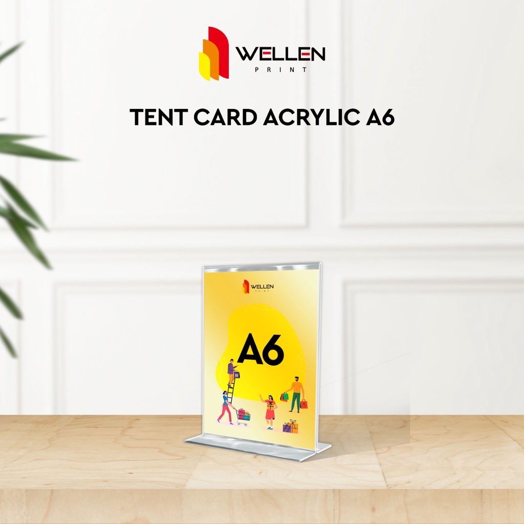 Jual Wellen Print Cetak Tent Holder Acrylic Print Custom Tent Card